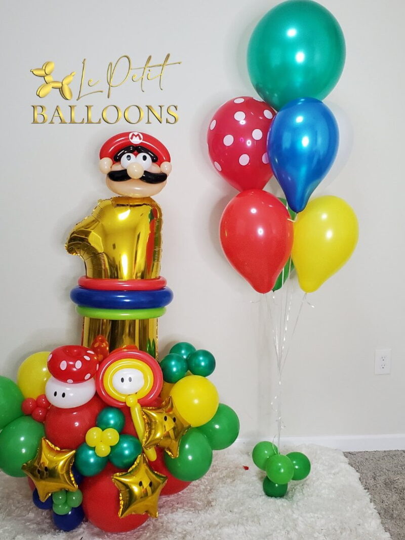 Mario Bross Balloon Bouquet